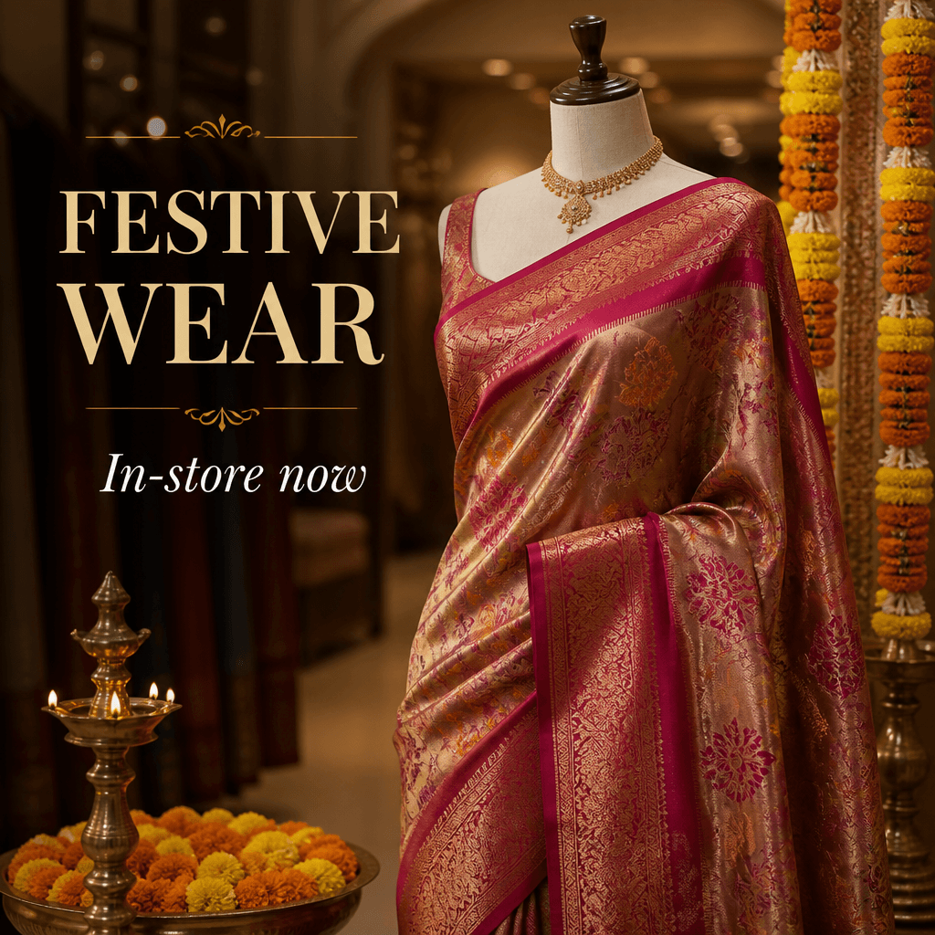 Festive ethnic wear creative — generated with Rivus AI