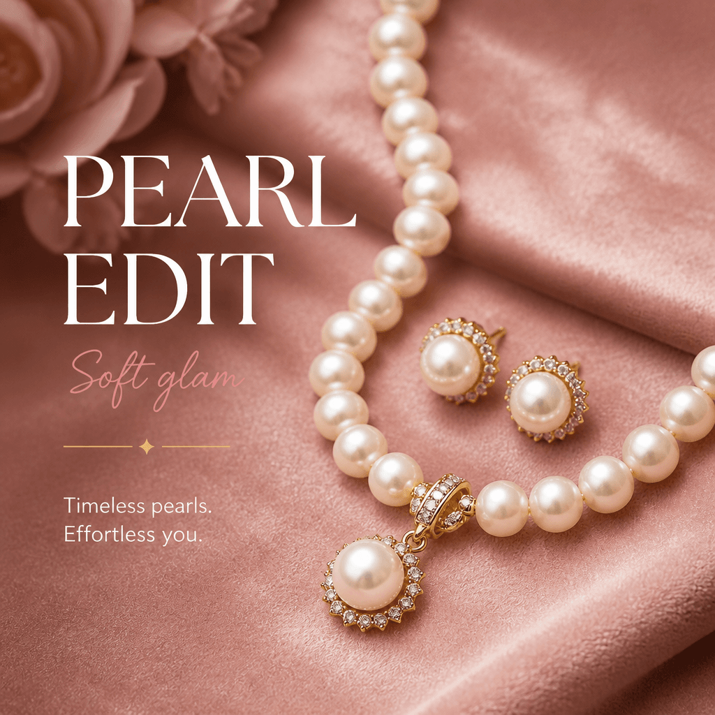 Pearl jewellery creative — generated with Rivus AI